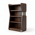 Mobile libreria in legno scuro con quattro ripiani 80 x 30 x 150cm